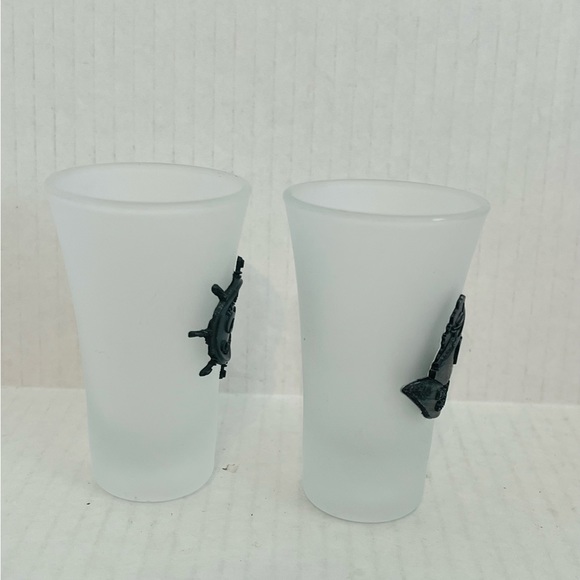 Princess Cruise Souvenir Frosted Shot Glasses 2 Glasses - Picture 2 of 5